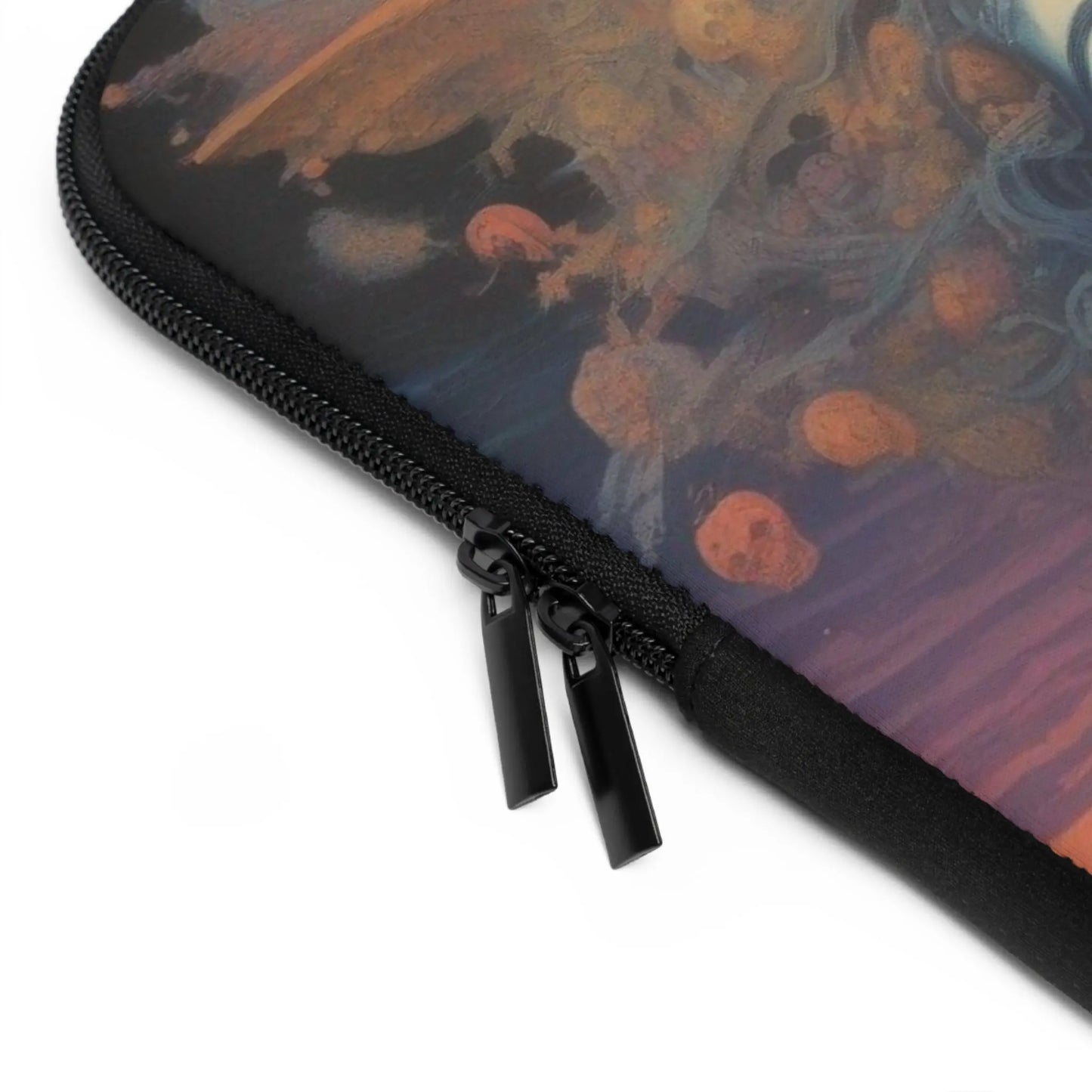 Halloween Goddess Laptop Sleeve Spooky Gift For Students and Halloween Lovers. Printify