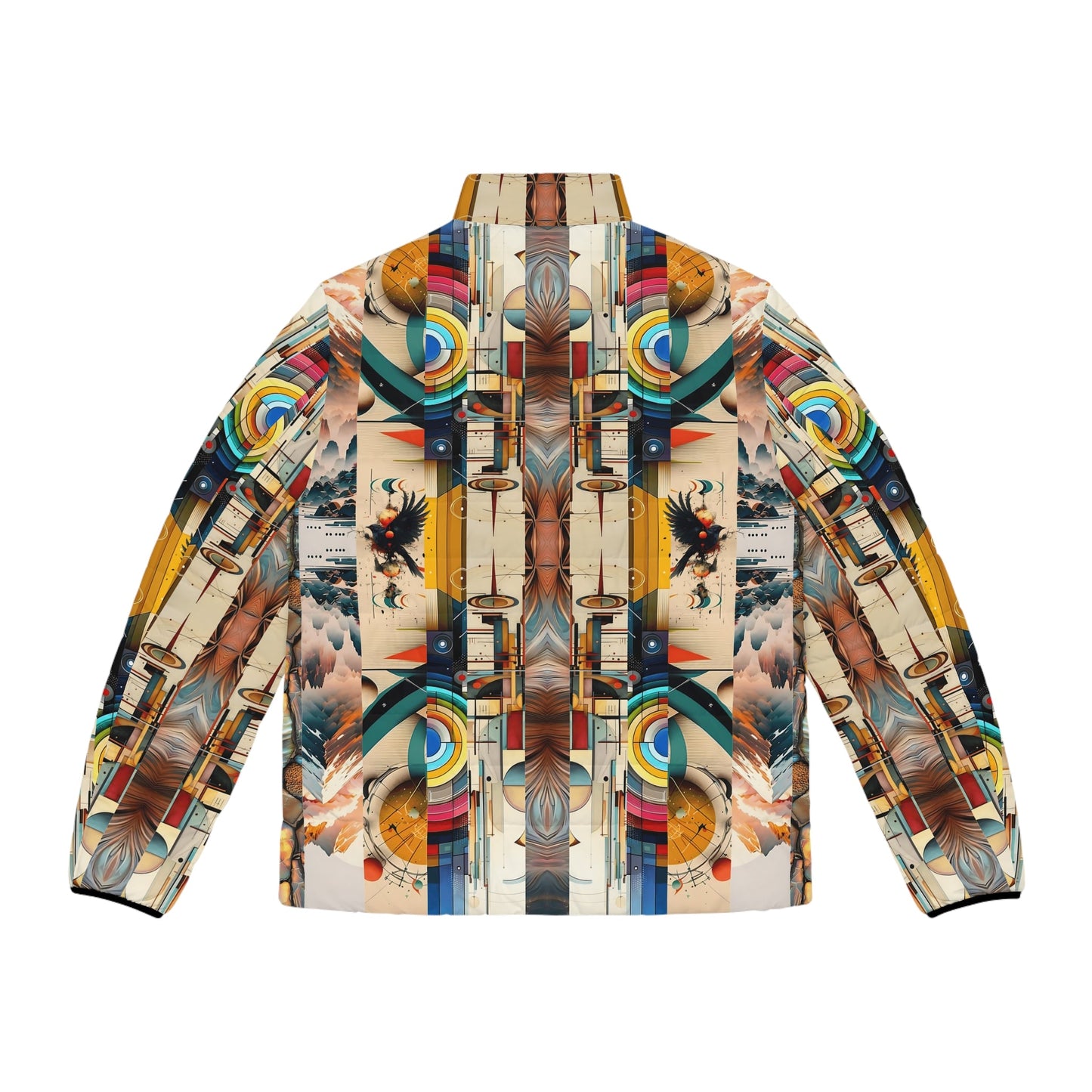 Men's Puffer Jacket - Kaleidoscope Design Printify
