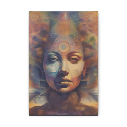 Mohican Goddess Canvas Art - Vibrant 1.5'' Stretched Print - Native American Art Transformative Wall Hanging Printify