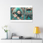 Teal Peacock Mushroom Goddess #3 Wall Art Deco - Bohemian Home Decor Printify