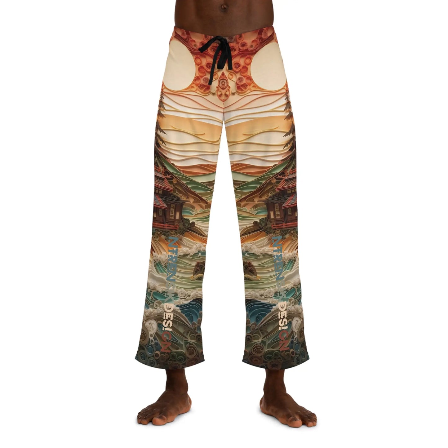 Serenity Temple Festival Pants - Tranquil Journey, Mystical Design Printify