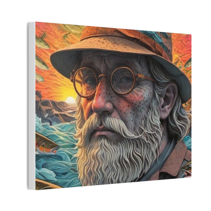 "The Fisherman's Odyssey: Reflections of Time and Nature" Printify