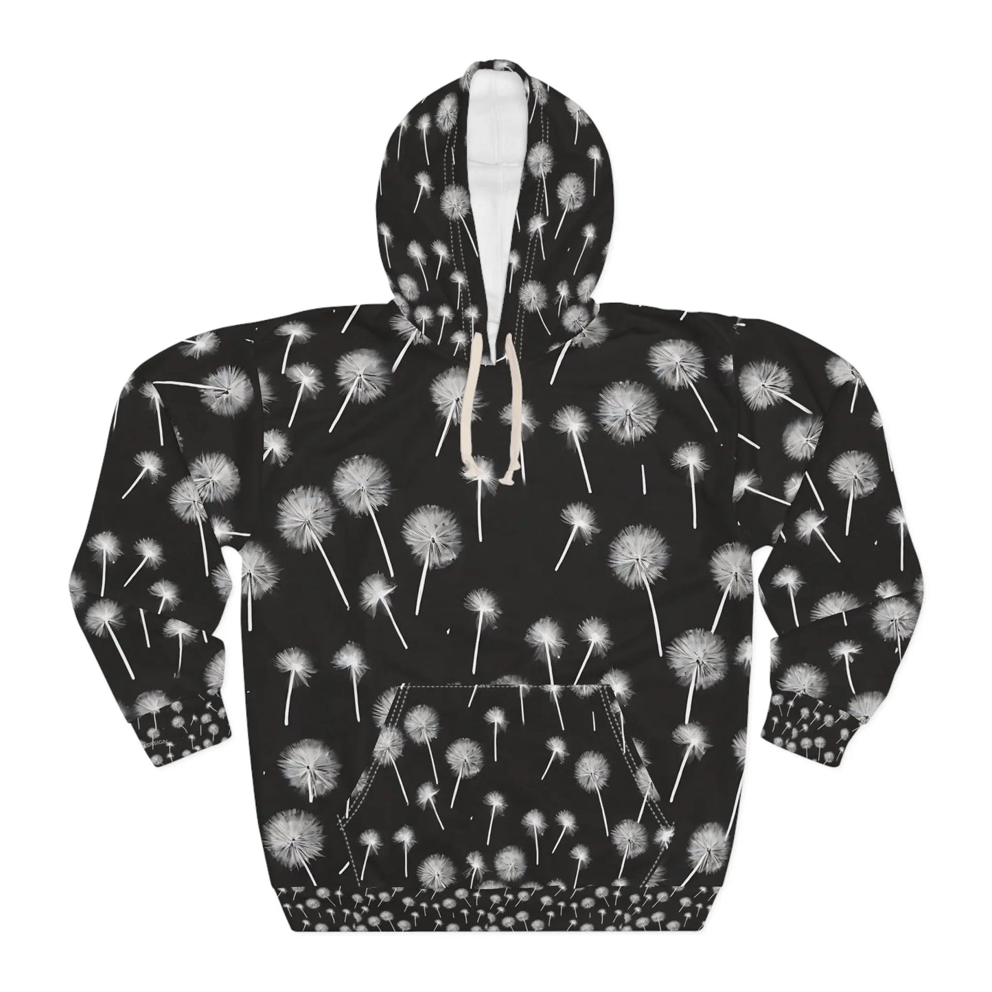 Dandelion Flower Stencil Unisex Hoodie Printify