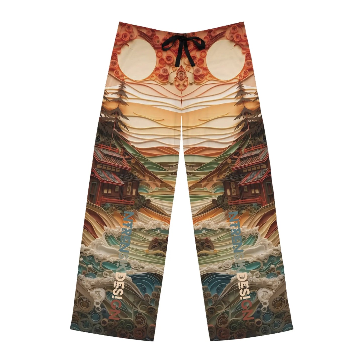 Serenity Temple Festival Pants - Tranquil Journey, Mystical Design Printify