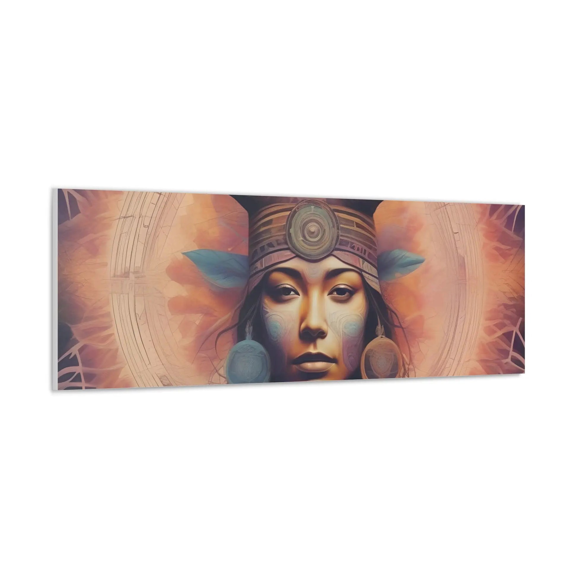 Vibrant Psychedelic Native Elk Goddess Canvas Print - Unique Wall Art Printify