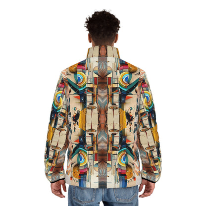 Men's Puffer Jacket - Kaleidoscope Design Printify