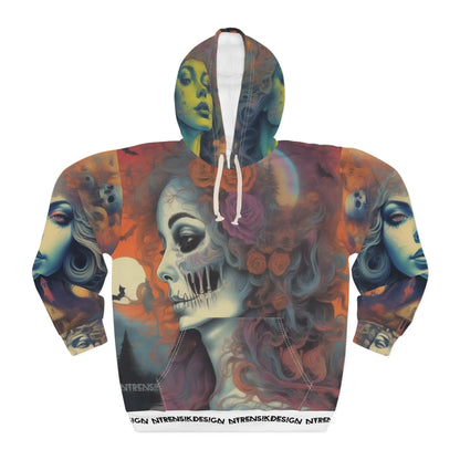 Dia De Los Muertos Halloween Goddess Unisex Pullover Hoodie Printify