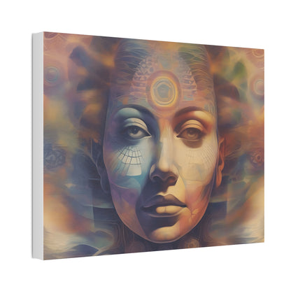 Mohican Goddess Canvas Art - Vibrant 1.5'' Stretched Print - Native American Art Transformative Wall Hanging Printify