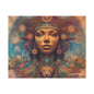 Vibrant Psychedelic Mayan Jaguar Goddess Canvas Print - Unique Wall Art Printify