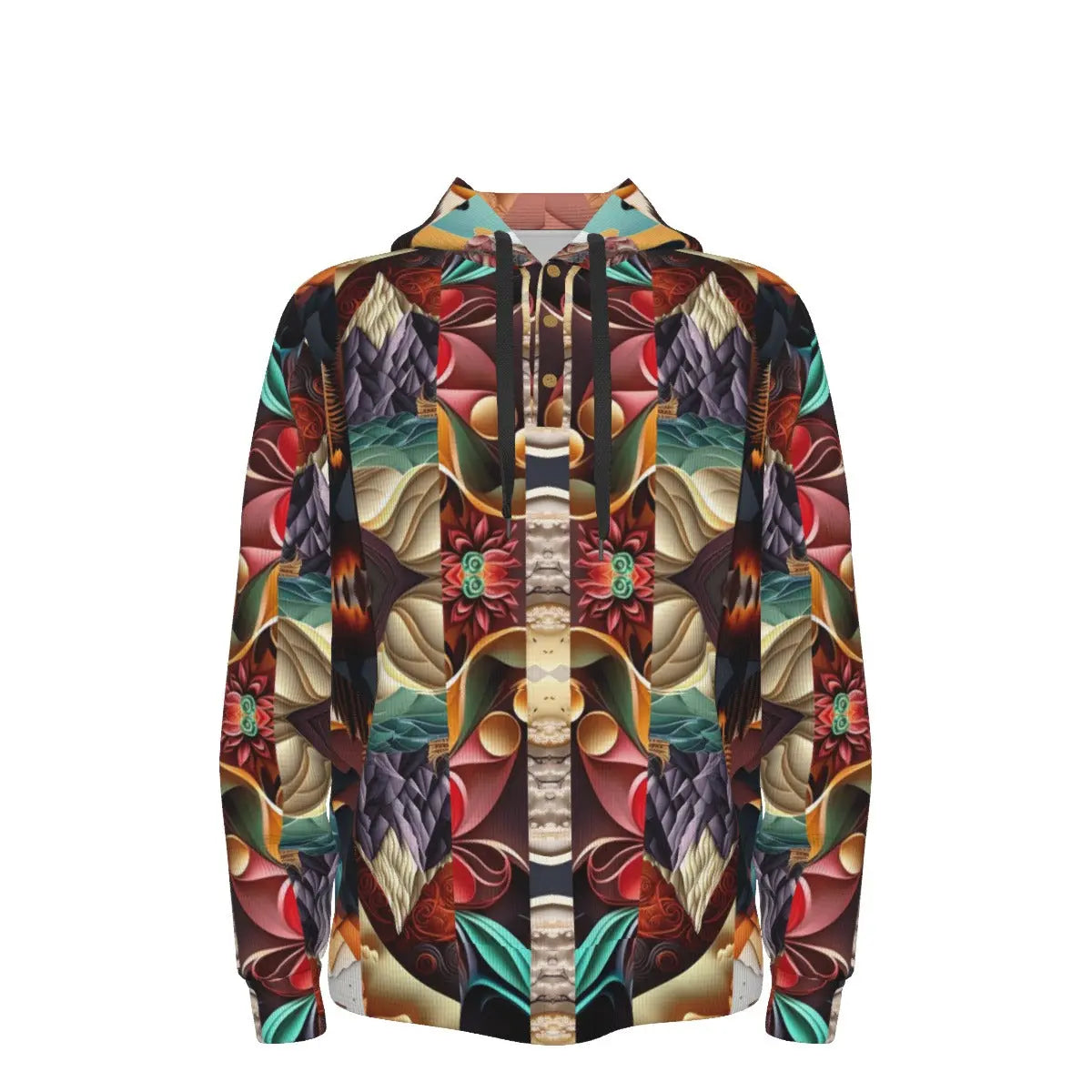 Colorful Geometric Hoodie – Unisex Bold Abstract Pattern, Perfect for Casual Wear, and Festivals. Yoycol