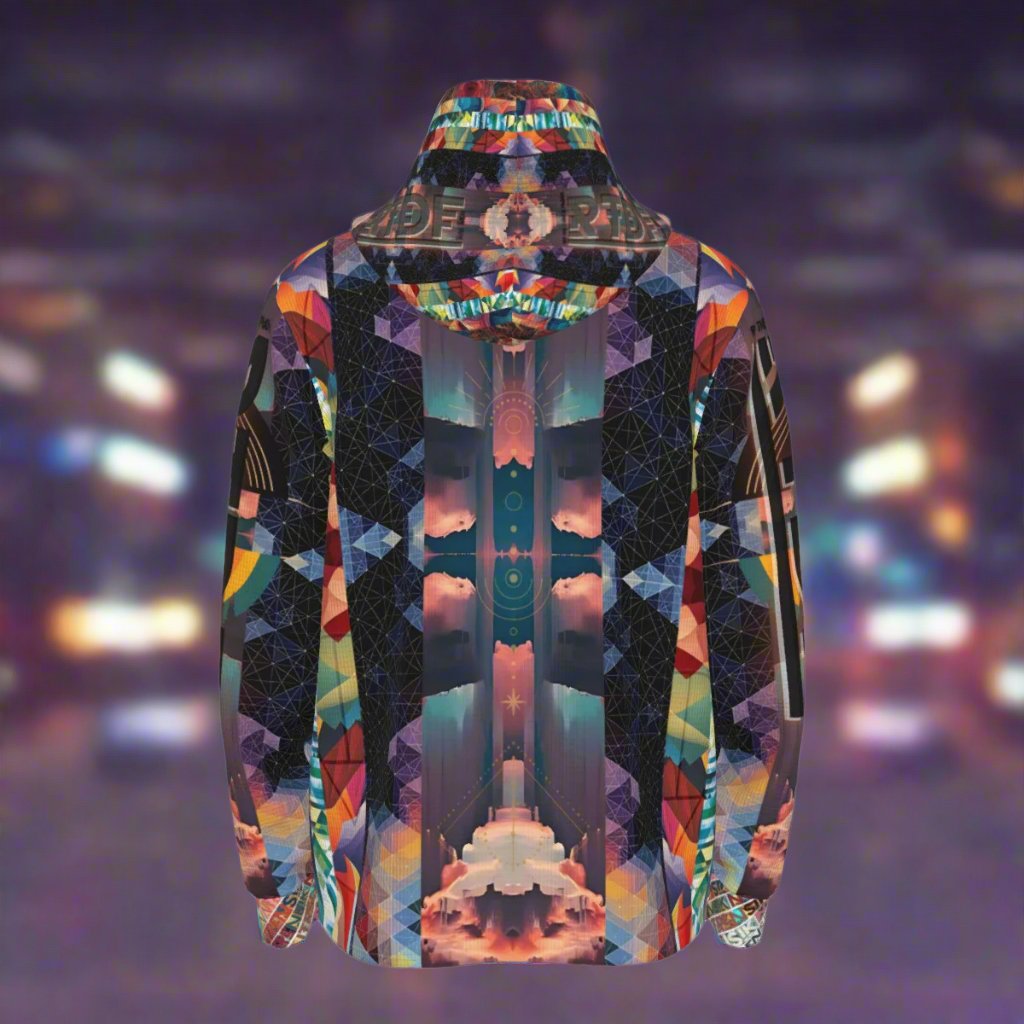 All-Over Print Men's Half  Button Hoodie Yoycol