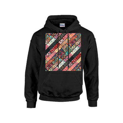 Ntrensik Branded Diagonal Pattern Hoodie - Premium Athletic Sweatshirt Yoycol