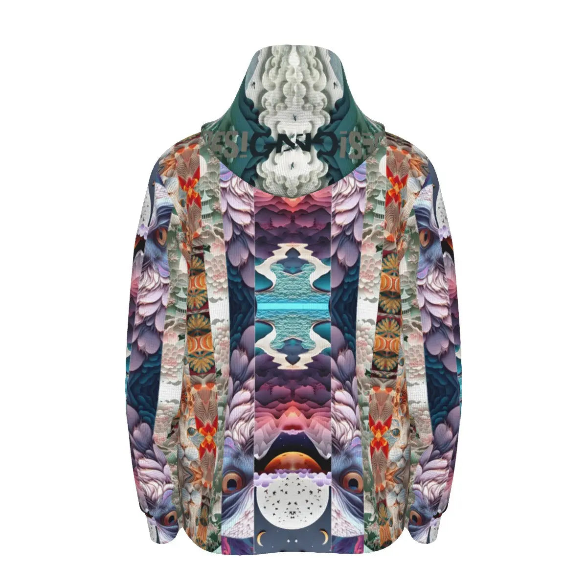 Kaleidascope Designer Hoodie Burning Man Festival Outfit Sacred Geometry Patchwork Yoycol