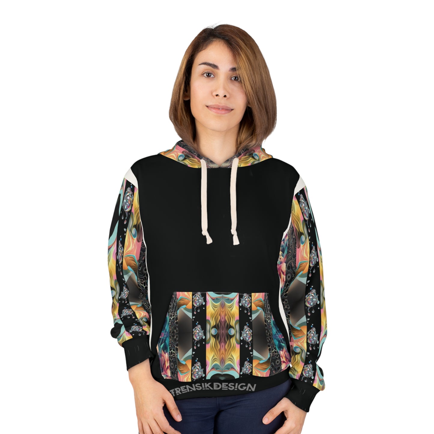 Urban Threads Hoodie: Vibrant Patterns, Street Style, Unisex Fashion Printify