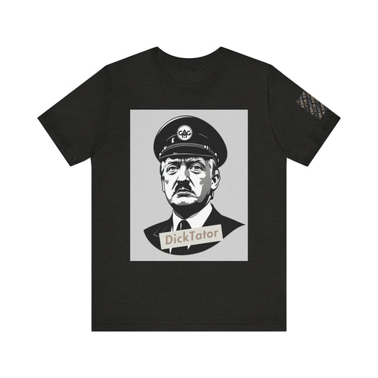 Political Graphic Tee - Unisex Jersey Short Sleeve Tee - Dictator Dick-Tator Trump Printify