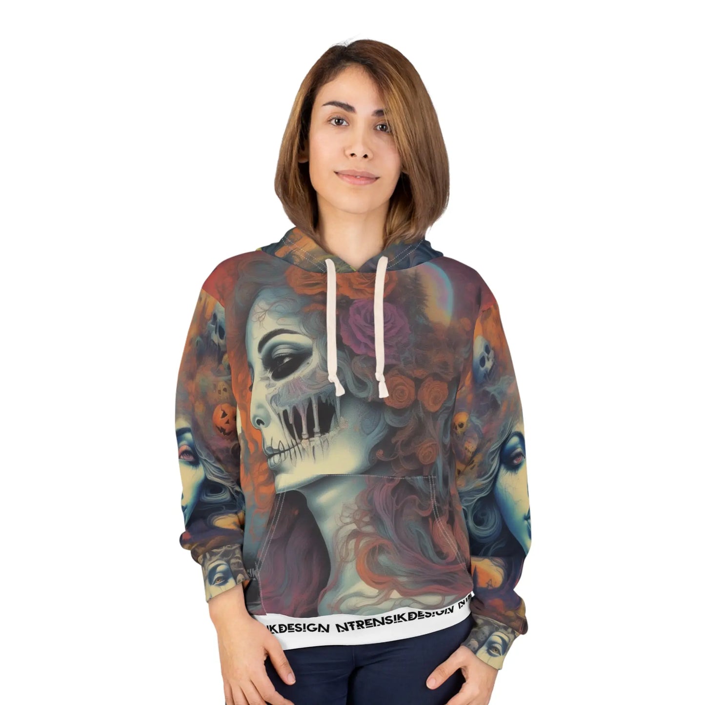 Dia De Los Muertos Halloween Goddess Unisex Pullover Hoodie Printify