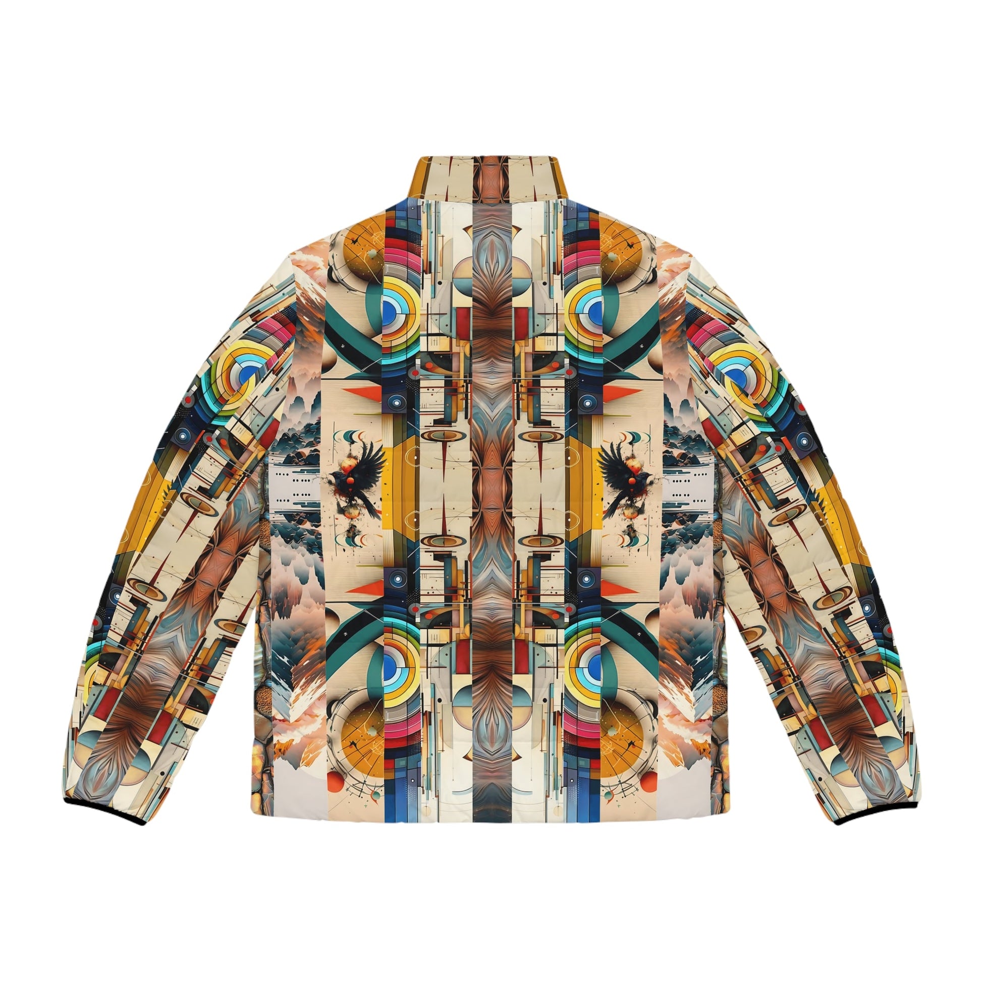 Men's Puffer Jacket - Kaleidoscope Design Printify
