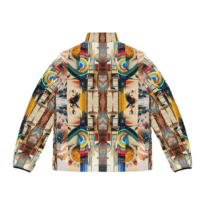 Men's Puffer Jacket - Kaleidoscope Design Printify
