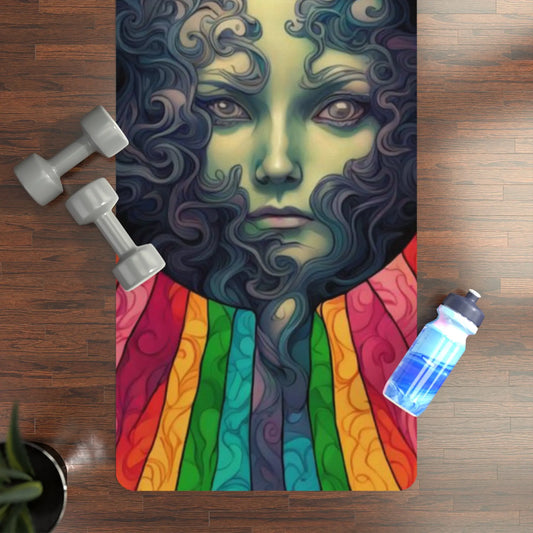 Death or Devotion Motet Inspired Rubber Yoga Mat High Grip Durable Pilates Fitness Mat Artistic Microfiber Suede Top Lightweight Design Printify