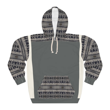 Urban Threads Pullover Hoodie: Modern Fusion of Comfort | Ntrensik Designs Signature Style | Trendy Unisex Wear Printify