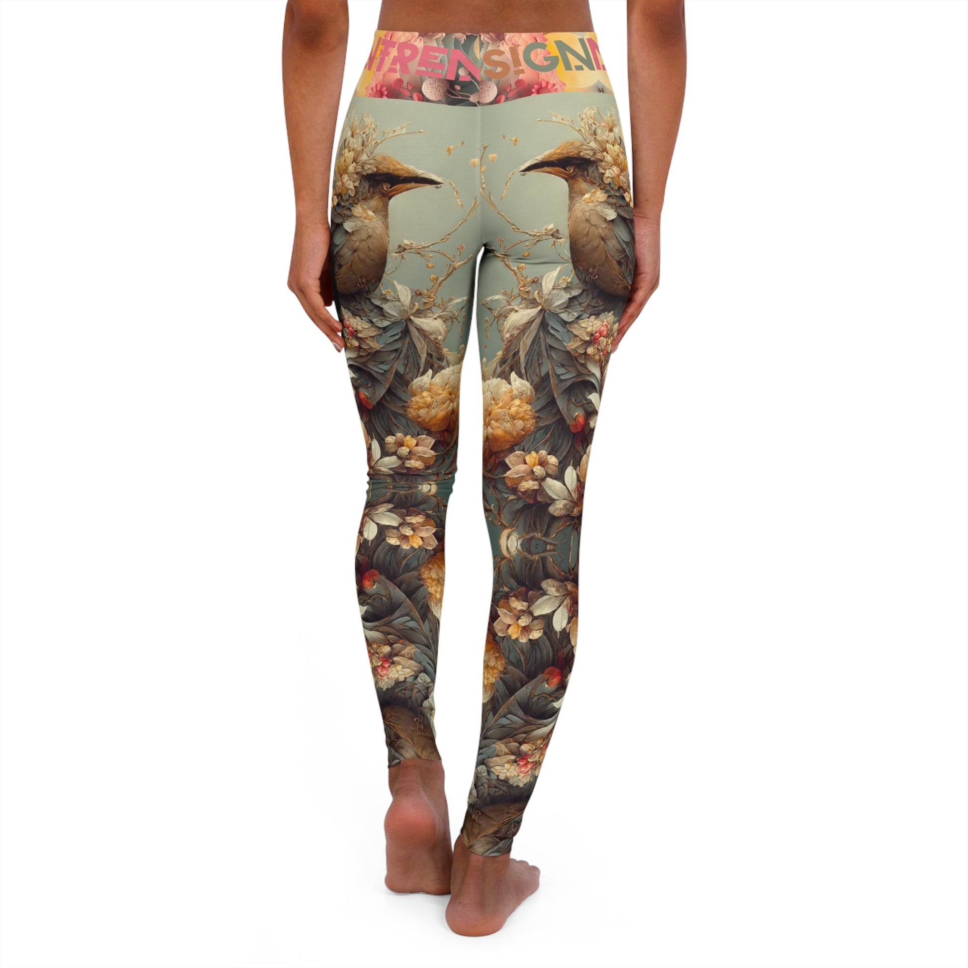 Comfortable Yoga Leggings, Colorful Leggings Design, Bird Leggings, Yoga Stretch Pants, Leggings Nature Yoga Pants. Printify