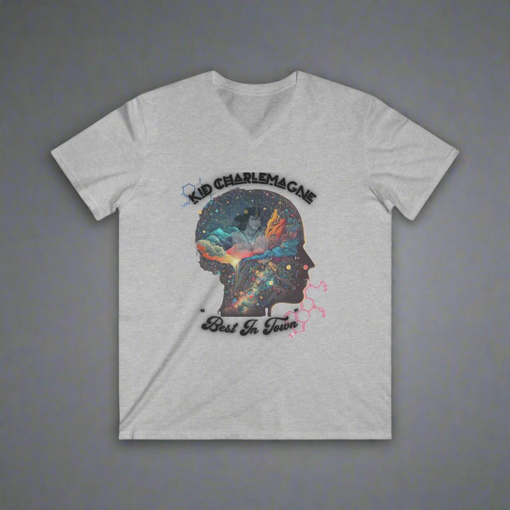 Kid Charlemagne / Owsley V-neck T-shirt | Steely Dan / Grateful Dead V-neck T-shirt Printify