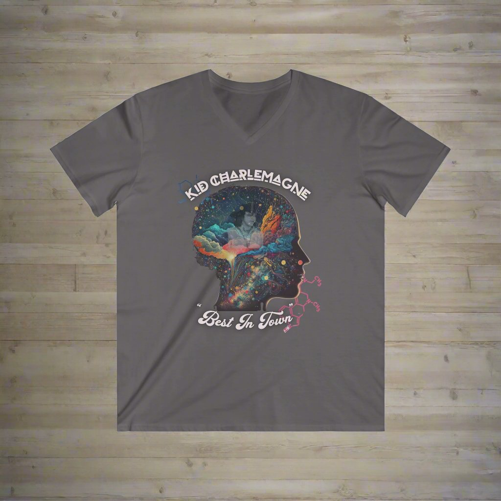 Kid Charlemagne / Owsley V-neck T-shirt | Steely Dan / Grateful Dead V-neck T-shirt Printify