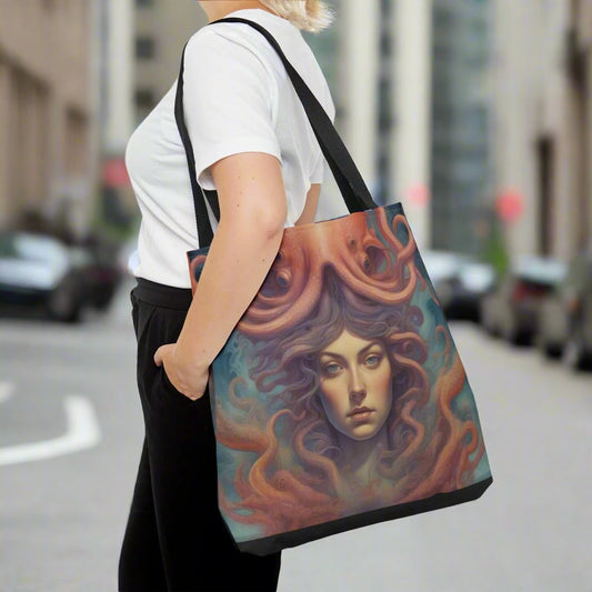 Goddess Octopus and Jellyfish Urban Tote Bag | Great Gift For Women Artists Printify