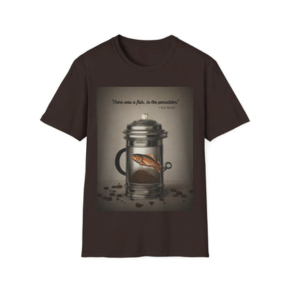 Twin Peaks Inspired Graphic Tee - 'Fish in The Percolator' Unisex, Inspired by Pete Coffee And Fishing Printify