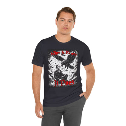 When it Ravens It Poes (Edgar Allan Poe) T-Shirt Printify