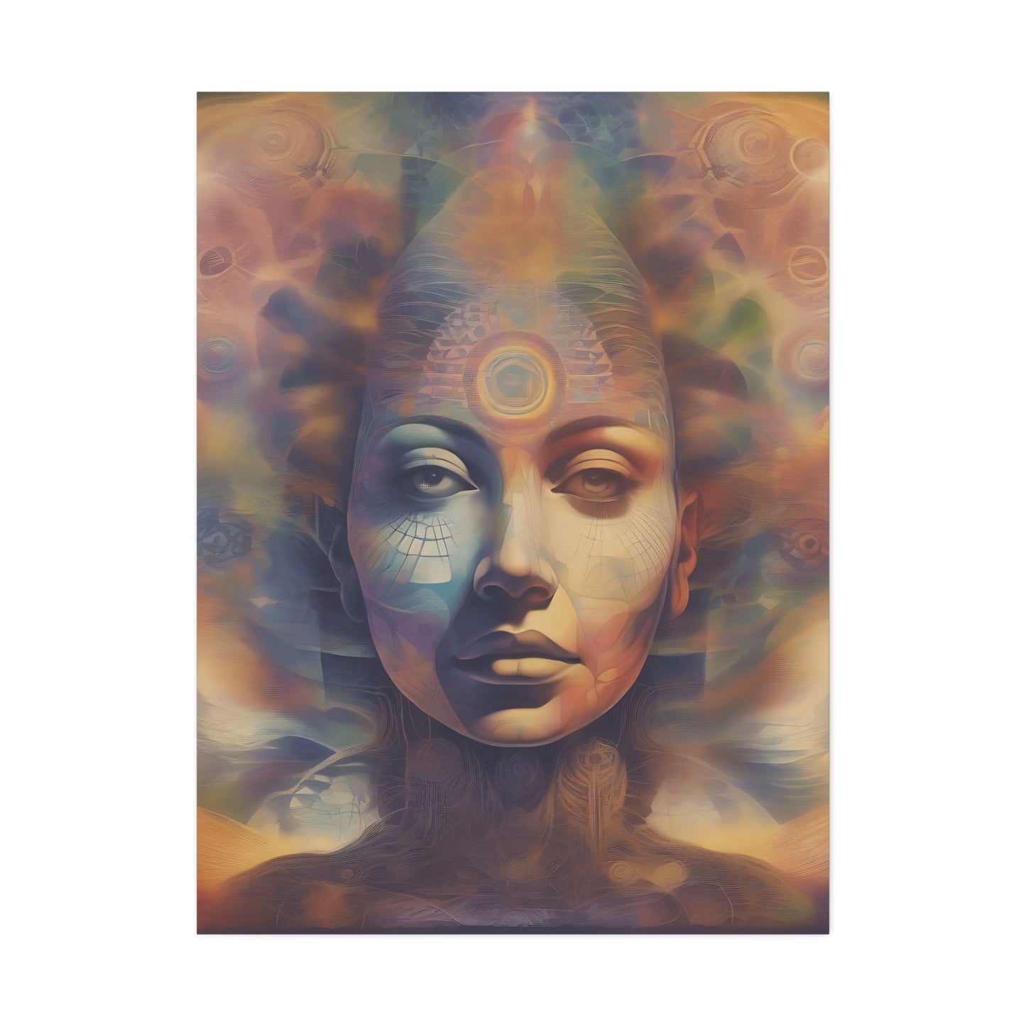 Mohican Goddess Canvas Art - Vibrant 1.5'' Stretched Print - Native American Art Transformative Wall Hanging Printify